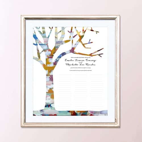 Tree of Life - Winter - wedding certificate
