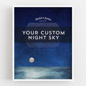 Star Map Custom Night Sky Ketubah Stars Moon