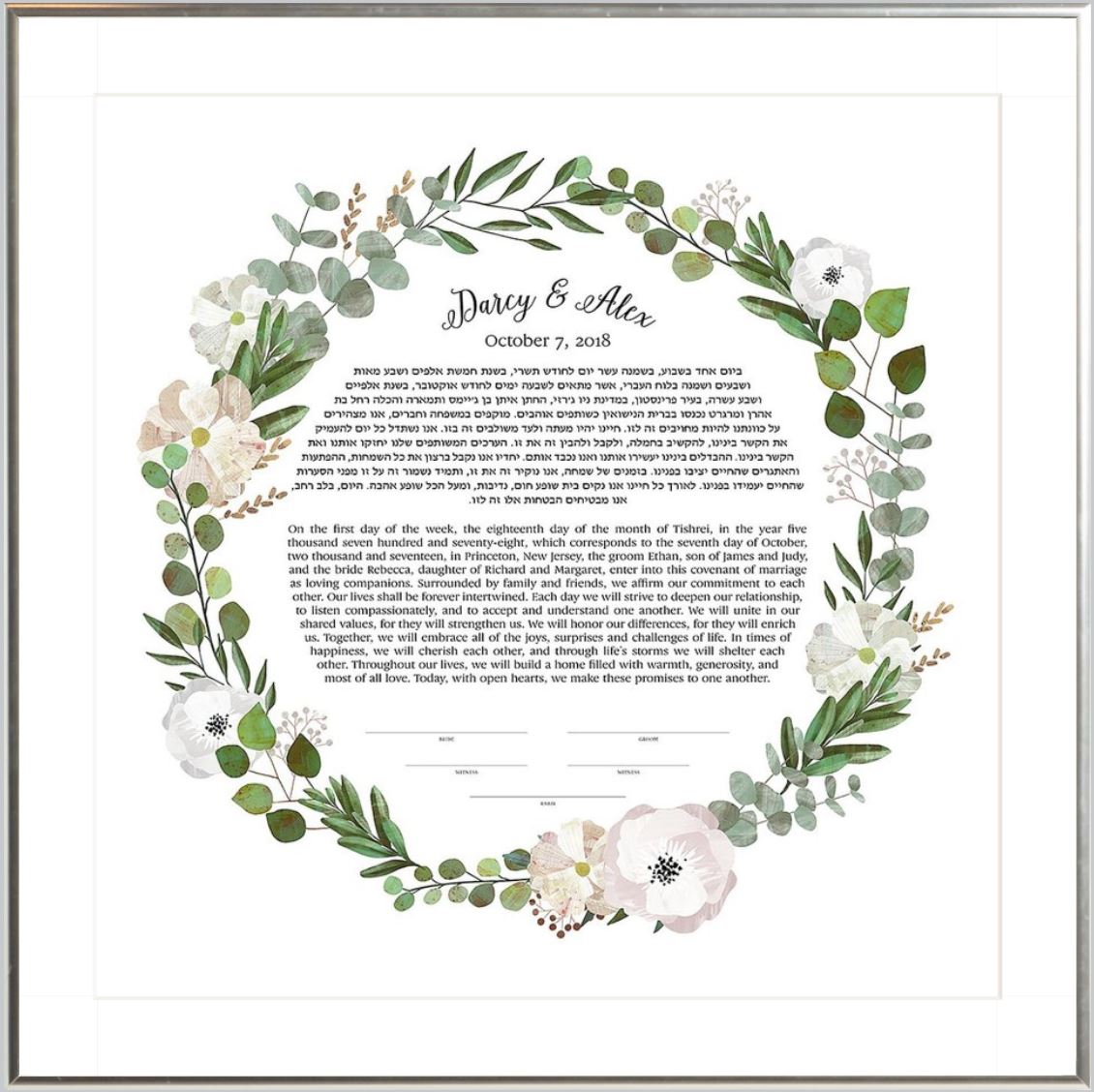 Wreath with frame_matted