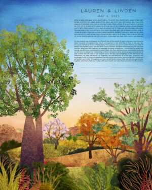 Australian Landscape with Boab Tree Ketubah