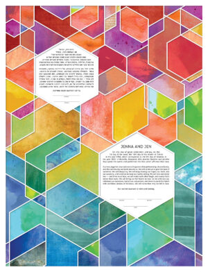 Prismacolor Hexagons Ketubah